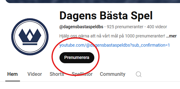 Prenumerera youtube